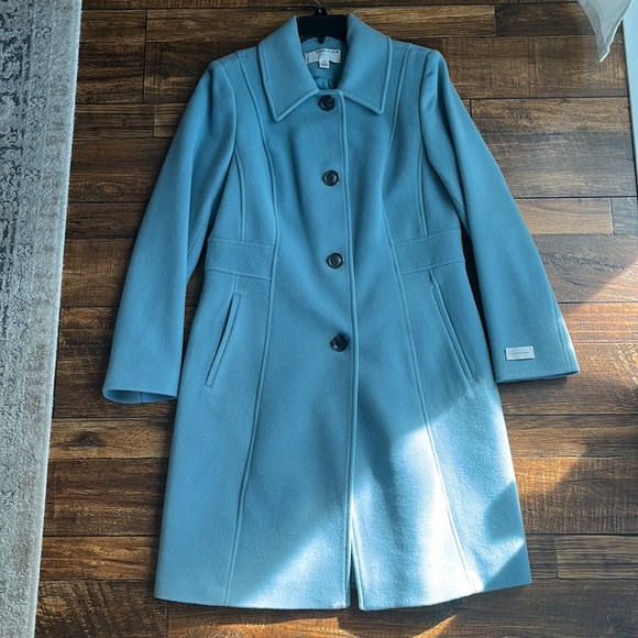 Anne Klein Jackets & Blazers - Anne Klein wool/cashmere blend pea coat, light blue